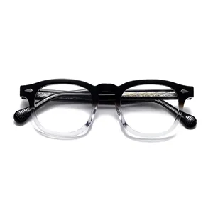 Figroad kacamata baca Retro bingkai optik antik perlindungan cahaya biru gaya baru antibiru dengan Logo yang dapat disesuaikan
