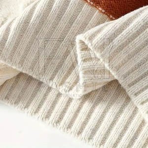 Pull à col rond pour hommes à la mode 50% laine 50% acrylique hiver solide chaud confortable Logo personnalisé - Product Image 5