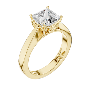 Bague en diamant de laboratoire taille princesse 1,5 carat pour femme, diamants CVD VVS-VS EF, or 18 carats, 14 carats, 10 carats et argent 925, moissanite - Product Image 4