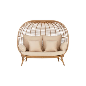 Meilleur mobilier bon produit rond en rotin loisirs lit de soleil étanche double sièges extérieur nouvelle fabrication au prix de gros - Product Image 3