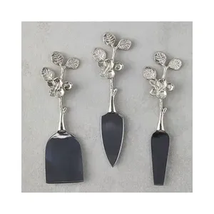 Juego de 3 rebanadores de queso de alta calidad en acero inoxidable con mango de diseño de hoja perfecto para artículos de Hotel, el mejor accesorio de mesa - Product Image 4