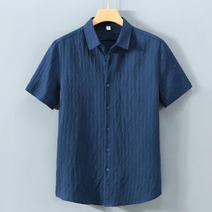 เสื้อเชิ้ตใยไผ่แฟชั่นใหม่ คุณภาพสูง เสื้อเชิ้ตแขนสั้นลำลองสำหรับผู้ชาย น้ำหนักเบา เหมาะสำหรับใส่ในฤดูร้อน - Product Image 4