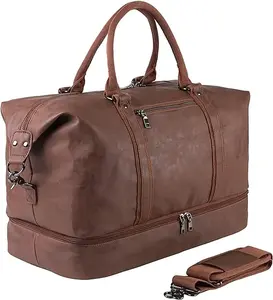 Custom all'ingrosso in pelle di grande capacità Carry On Weekender pernottamento borsone borsa da viaggio per le donne degli uomini