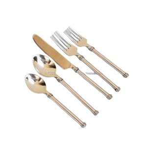 Customized Silver Cutlery Set Stainless Steel Tableware Set Hammer Handle <b>Knife</b> Spoon Fork Set for Wedding Party - Product Image 5