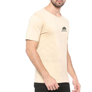 Nuevo diseño de media manga 100% algodón suelta ajuste impreso camiseta para hombres hecho en Pakistán mejor precio camiseta - Product Image 3