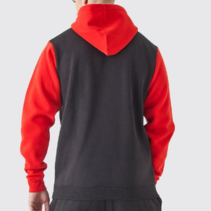 Vente en gros de sweats à capuche surdimensionnés personnalisés imprimés, en tissu polaire 100% coton, 500 g/m², effet vieilli, lavage vintage, rouge unique - Product Image 2