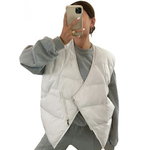 Latest Custom Logo Design Sleeveless Unisex Down Vest Winter Casual Plus Size <b>Women</b> Puffer Vests & Waistcoats Equestrian <b>Gilets</b> - Product Image 2