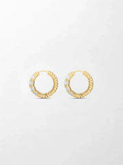 Linear Baguette Diamond <b>Hinge</b> Hoop <b>Earrings</b> 2.07 Ct E-F VVS-VS Lab Grown Diamond In 18K Yellow Gold Baguette <b>Hinge</b> Luxury Style - Product Image 2