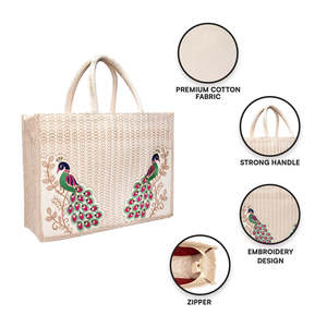 Bolsa de Regalo con Bordado de Dos Pájaros, Elegante Cesta para Ocasiones Especiales, Bolsa de Regalo Promocional con Marca - Product Image 3