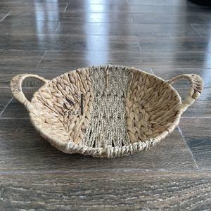 Plateau de service en bois écologique tissé à la main vaisselle décorative tissée ronde fabriquée au Vietnam pour les occasions alimentaires - Product Image 6