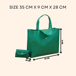 Sac fourre-tout personnalisé Spunbond éco-conscient Sac à main non tissé léger pour supermarchés et événements d'entreprise avec boutons - Product Image 2