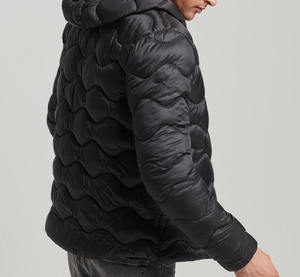 เสื้อแจ็คเก็ตพัฟเฟอร์มีฮู้ดไซส์ใหญ่แบบซิป ยูนิเซ็กส์ สไตล์ฮิปฮอป คอจีน สีพื้น แฟชั่นฤดูหนาว ระบายอากาศได้ดี มีโลโก้ด้านหน้า - Product Image 2