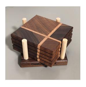 Ensemble de sous-verre à thé en bois, fournitures de Restaurant d'hôtel fabricant et exportation sous-verre en bois de conception personnalisée - Product Image 1