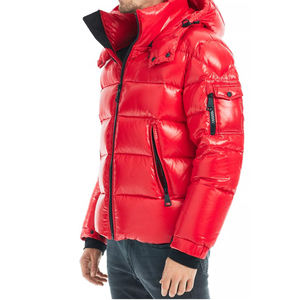 Gran oferta, chaqueta de plumón brillante con burbujas de moda de invierno de alta calidad con logotipo personalizado para hombre, chaqueta acolchada con capucha y cremallera - Product Image 2