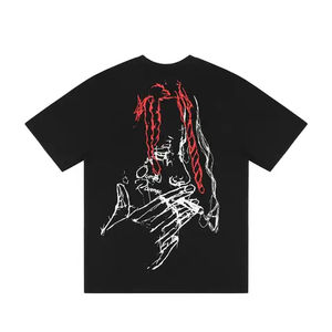 Camiseta lisa en blanco de algodón 100% para hombre de alta calidad al por mayor 220 gramos Impresión de letras personalizadas estilo de tendencia DTG Technics - Product Image 5