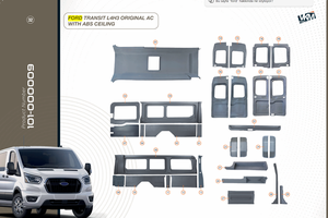 ชุดแผงภายใน ABS ทนทาน รุ่นขายดีประจำปี 2026 สำหรับรถมินิบัส รถโค้ช ฟอร์ด ทรานซิท L4H3 15M3 ทุกขนาด - Product Image 4