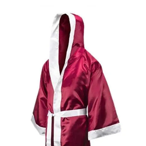 ชุดคลุมชกมวยแบบเต็มตัวพร้อมฮู้ด สีดำ ชุดศิลปะการต่อสู้ ชุดคลุมชกมวย พร้อมออกแบบและขนาดตามสั่ง - Product Image 6