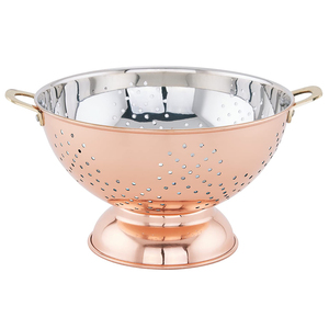 Wholesale Multi Function Stainless Steel Rice Storage Copper Vegetable Fruit Basket <b>Strainer</b> <b>Colander</b> Bowl - Product Image 2