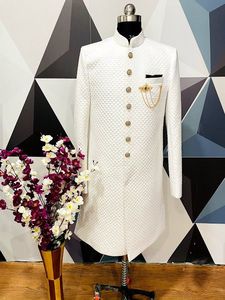 NEW BEAUTIFUL <b>MEN</b> SHERWANI <b>DRESS</b> on BROCADE FABRIC WITH MATCHING SHOE for <b>MEN</b> for PARTY-WEAR/WEDDING <b>Dress</b> @ 2024 - Product Image 2
