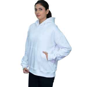 Sweat à capuche blanc en stock aux États-Unis pour femmes pull en coton polaire à capuche coupe décontractée Streetwear prêt à expédier sans tarif livraison rapide - Product Image 5