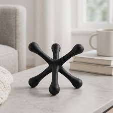 Porte-livres en aluminium noir, finition poudrée, fait main, personnalisable, pour la décoration de la maison ou du bureau, poli à la main. - Product Image 2