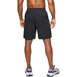 Pantalones cortos Cargo digitales gris oscuro para hombre, precio al por mayor, tela Original 100%, logotipo bordado personalizado, patrón sólido, tejido no tejido - Product Image 6