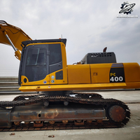 Excavatrice sur chenilles Komatsu PC400, 40 tonnes, grande pelle hydraulique lourde, moteur SAA6D125E5, d'occasion, japonaise, pour l'exploitation minière et les carrières