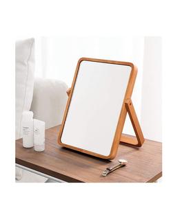 Wood <b>Table</b> Vanity Makeup Mirrors - Rectangle <b>Wall</b>-<b>Mounted</b> Mirrors Desk for Living Room Bedroom Birthday Gift - Product Image 6