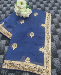 New Look Rangoli Silk Saree con bordado y Stone Work Designer Blusa incluida para ropa de fiesta Comprar directamente del fabricante - Product Image 2