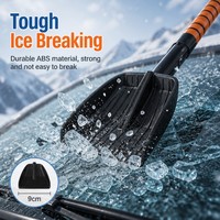 Pelle à neige télescopique multifonctionnelle 5 en 1 pour voiture, grattoir à glace détachable, brosse pour camion, SUV, outil d'urgence hivernal