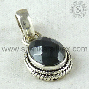 Moda mujer joyería pistola Metal piedra preciosa hermosa venta al por mayor colgante collar 925 plata esterlina regalo mayorista fabricante - Product Image 4