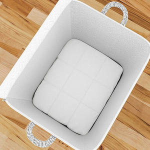 1pc Non-Woven Material Large Capacity Household <b>Storage</b> <b>Bag</b> Standing Type <b>Clothing</b> Organizer for Closet Wardrobe Use - Product Image 5