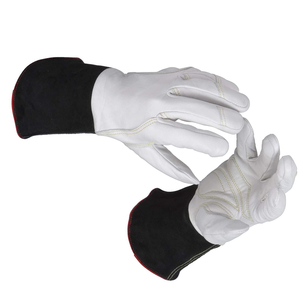 Premium Quality <b>Leather</b> Welding <b>Gloves</b> | <b>Long</b> Cuff, Fire Resistant & Safety Work <b>Gloves</b> Made In Pakistan - Product Image 2