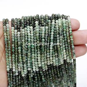 Cuentas de Esmeralda Verde Sombreada de 3 mm y 3,5 mm, Piedras Naturales de Alta Calidad, Cuentas Sueltas para la Elaboración de Joyería Preciosa - Product Image 2