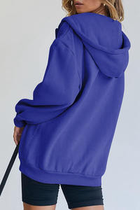 Sudaderas con capucha de gran tamaño con cremallera de lujo para hombre Otoño Invierno polar con capucha chaqueta con cremallera sólida Sudadera con capucha de moda para hombre Tops ropa - Product Image 3