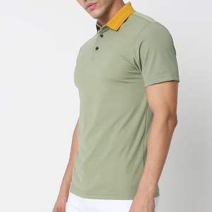 Polos de Jersey de algodón de golf personalizados al por mayor, polos de hombre de talla grande de tejido de punto personalizados - Product Image 3