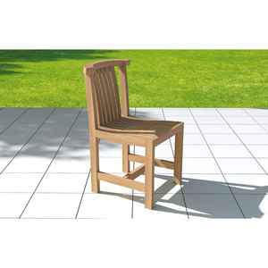 Fillmore Chaises de jardin en bois de teck massif Design moderne Finition naturelle pour l'extérieur et l'hôtel - Product Image 2