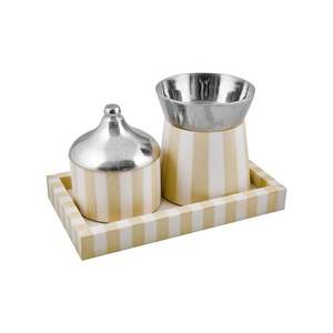 Plateau de service en bois arabe fait à la main avec nacre durable et moderne pour la présentation de desserts du Ramadan - Product Image 3