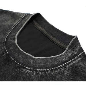 Acid Wash Blank t Shirts Manufacturer Custom Embroidery Printing Logo Personalized Artwork Acid Wash Custom Acid Wash t Shirts - Product Image 5