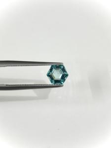 Granate YAG Paraiba cultivado en laboratorio, pulido Czerolski, 6 mm, sintético, creado en laboratorio, corte hexagonal - Product Image 3
