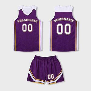 Conjunto de Jersey y pantalones cortos sin mangas de secado rápido personalizado para torneos de baloncesto de verano y partidos de entrenamiento - Product Image 4