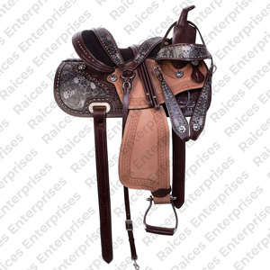 Selle de cheval en cuir véritable occidental de haute qualité de style dernier cri 2025 Logo personnalisé imprimé - Product Image 2