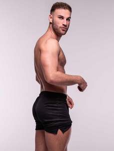 Pantalones cortos de gimnasio para hombre, cintura con cordón, culturismo, ejercicio, atletismo, playa, verano, correr, sólido, alta calidad - Product Image 2
