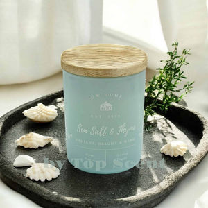 เทียนหอม JBPQ ทำมือจากเกลือทะเลและไทม์ ผสมขี้ผึ้งถั่วเหลือง - Product Image 1