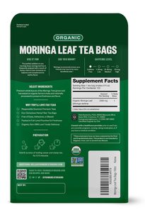 FGO Organic Moringa <b>Tea</b>, 100 Count, Eco-Conscious <b>Tea</b> Bags, Resealable Bag - Product Image 4