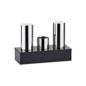 Triple Salt Shaker Set with Elegant Plexiglass Stand Premium <b>Spice</b> <b>Jar</b> Collection - Product Image 1