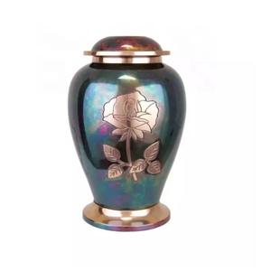 นกอาเรียใส่เถ้ากระดูกสีฟ้าสำหรับผู้ใหญ่โกศสำหรับขี้เถ้ามนุษย์สวยงามพร้อมใช้งาน - Product Image 3