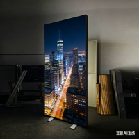 Boîte à lumière LED rectangulaire en PVC sur mesure, enseigne au néon, haute luminosité, couleur pleine, anti-poussière, faible consommation d'énergie, pour logo d'entreprise