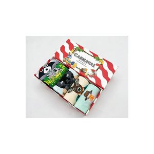 Paquete de 5 Calcetines Transpirables Antideslizantes con Diseño Animal, para Uso Diario, Talla Única, Tejidos en Nailon y Elastano, Desechables - Product Image 2