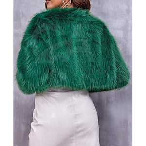 Abrigo Corto de Piel Sintética para Mujer, Chaqueta de Felpa para Invierno, Ropa de Calle Informal, Prenda Exterior Elegante - Product Image 3